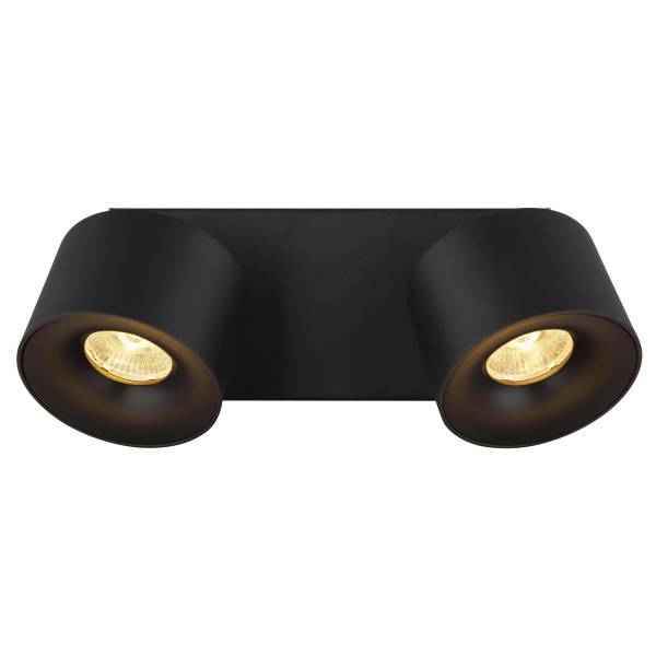 Plafonnier LED Rae Fer - Noir - Nb d'ampoules : 2