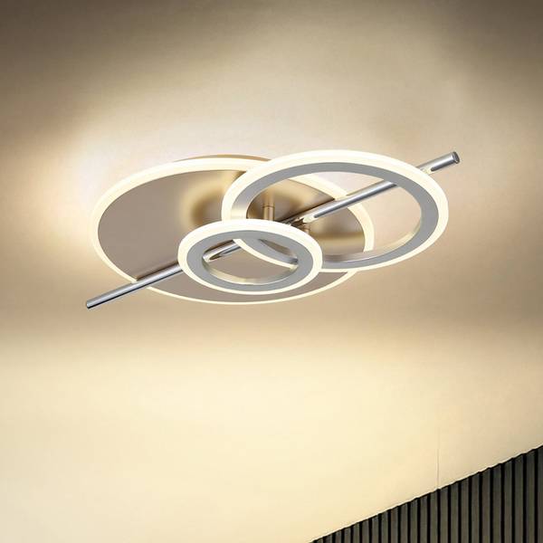 LED-plafondlamp Norris ijzer - champagnekleurig - 1-lichts