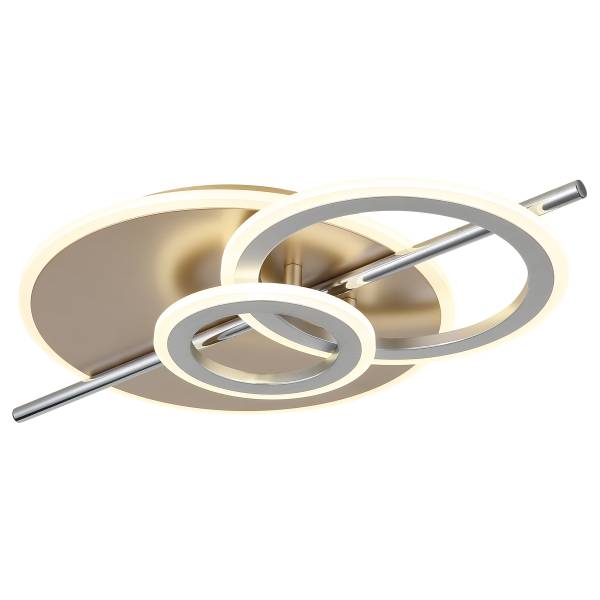 LED-plafondlamp Norris ijzer - champagnekleurig - 1-lichts