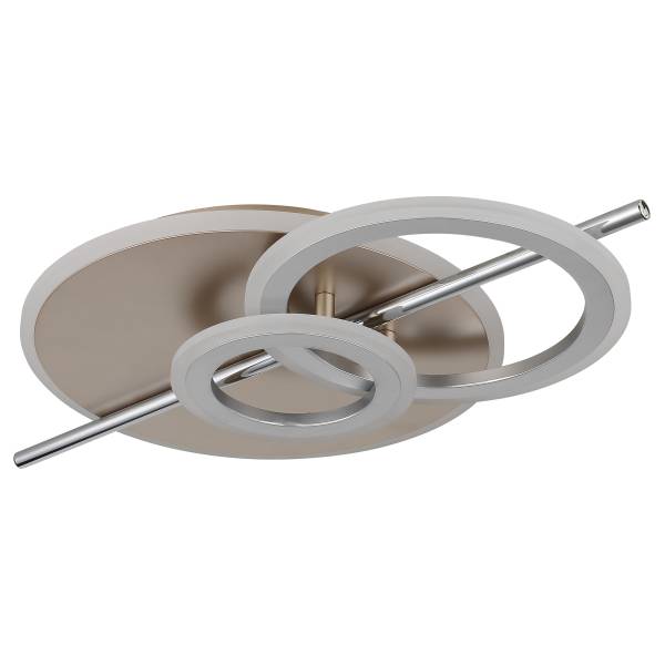 LED-plafondlamp Norris ijzer - champagnekleurig - 1-lichts