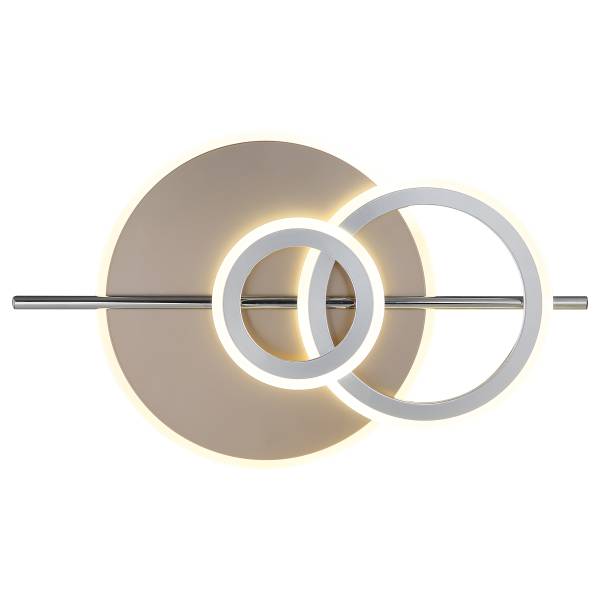 LED-plafondlamp Norris ijzer - champagnekleurig - 1-lichts