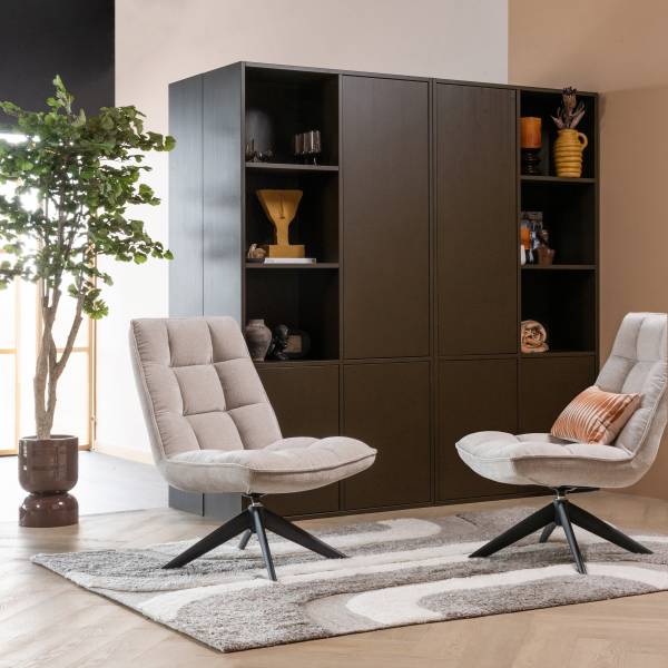 Massiver Schrank Meggy - 108 cm Braun - Ausrichtung rechts