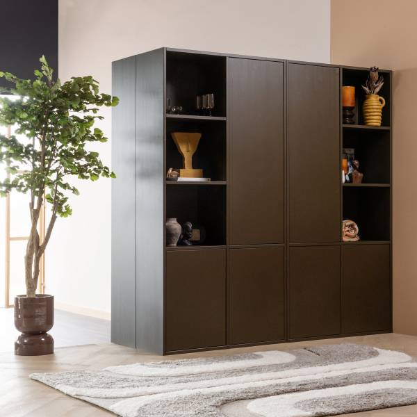 Massiver Schrank Meggy - 108 cm Braun - Ausrichtung rechts