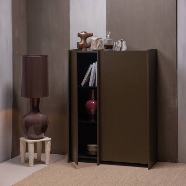 Massives Highboard Brock Graubraun