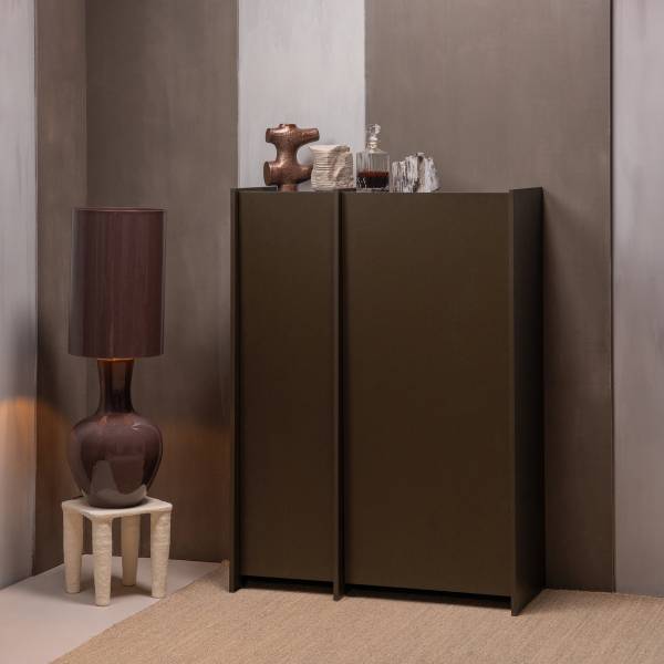 Massives Highboard Brock Graubraun