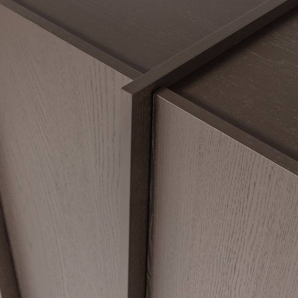 Massives Highboard Brock Graubraun