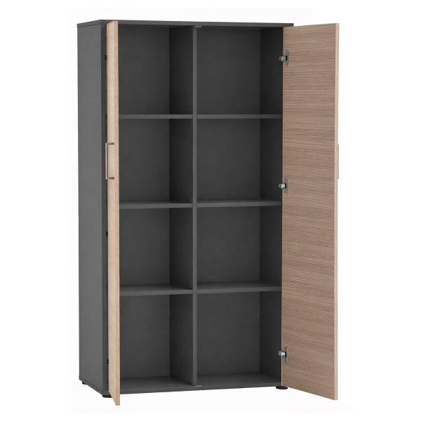 Aktenschrank Metz Anthrazit - Höhe: 150 cm