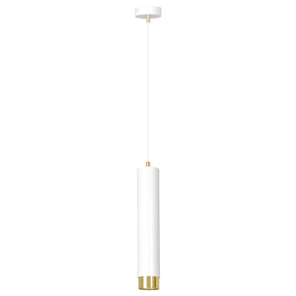Hanglamp Kibo staal - wit/goudkleurig - Aantal lichtbronnen: 1