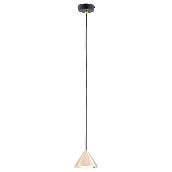Pendelleuchte Elit Stahl - Schwarz / Gold - Flammenanzahl: 1