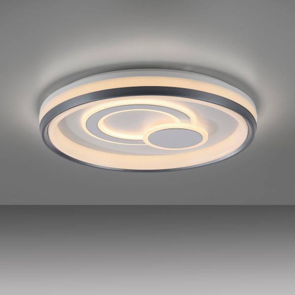 Plafonnier LED Q-Emilia Fer - Blanc - 1-flamme