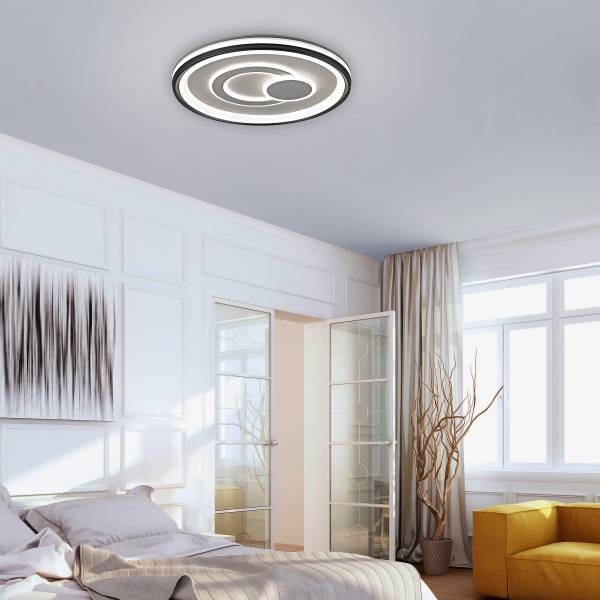 Plafonnier LED Q-Emilia Fer - Blanc - 1-flamme