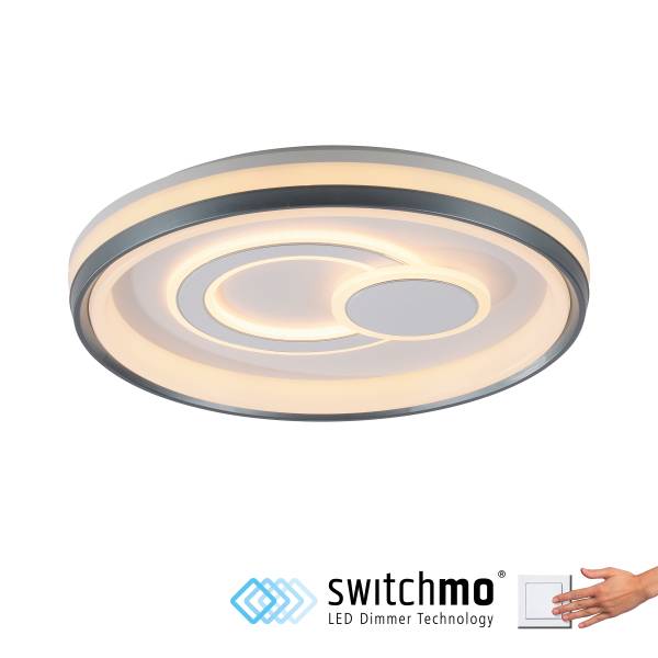 Plafonnier LED Q-Emilia Fer - Blanc - 1-flamme