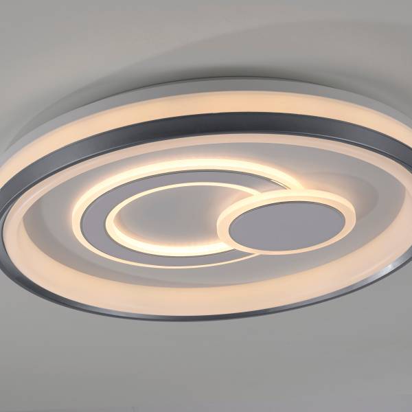 Plafonnier LED Q-Emilia Fer - Blanc - 1-flamme