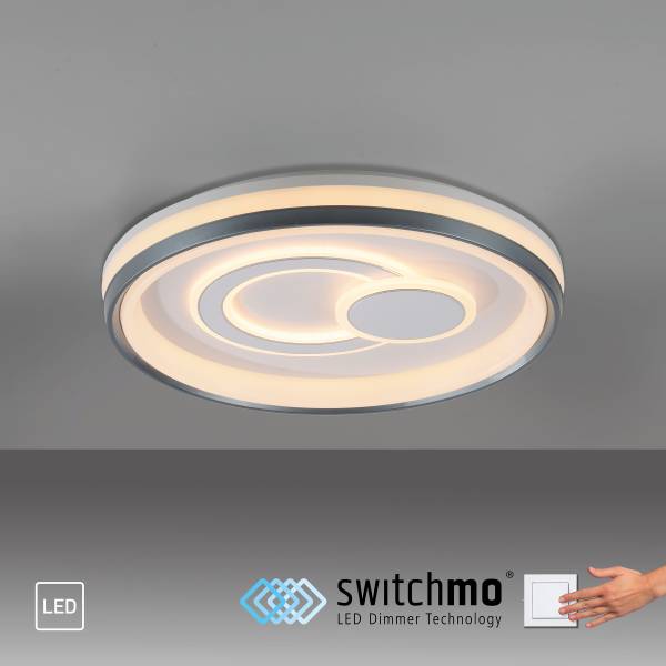 Plafonnier LED Q-Emilia Fer - Blanc - 1-flamme