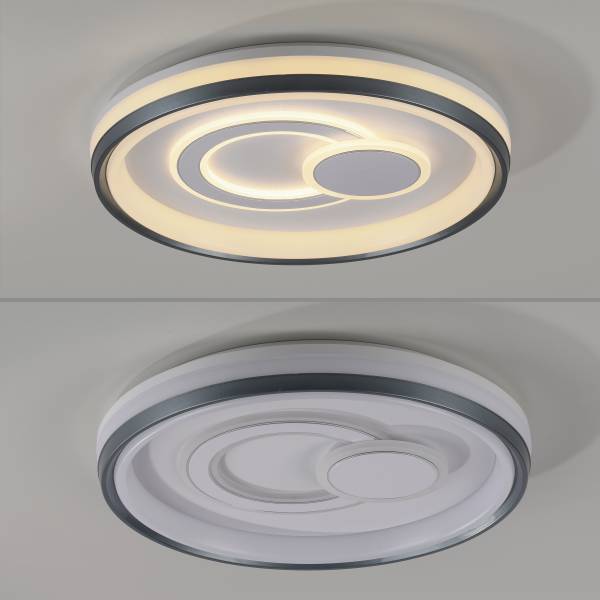 Plafonnier LED Q-Emilia Fer - Blanc - 1-flamme
