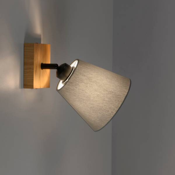 Wandlamp Gerda Michel ijzer/textiel - beige - 1-lichts