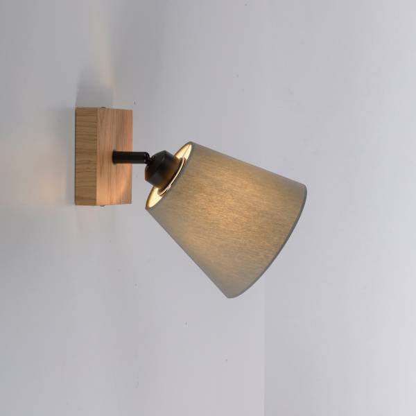 Wandlamp Gerda Michel ijzer/textiel - beige - 1-lichts