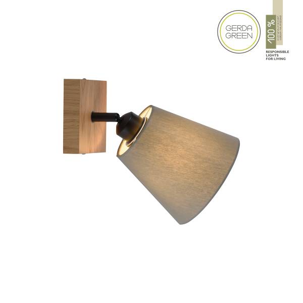 Wandlamp Gerda Michel ijzer/textiel - beige - 1-lichts