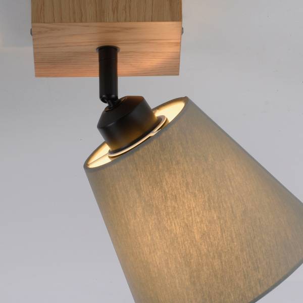 Wandlamp Gerda Michel ijzer/textiel - beige - 1-lichts