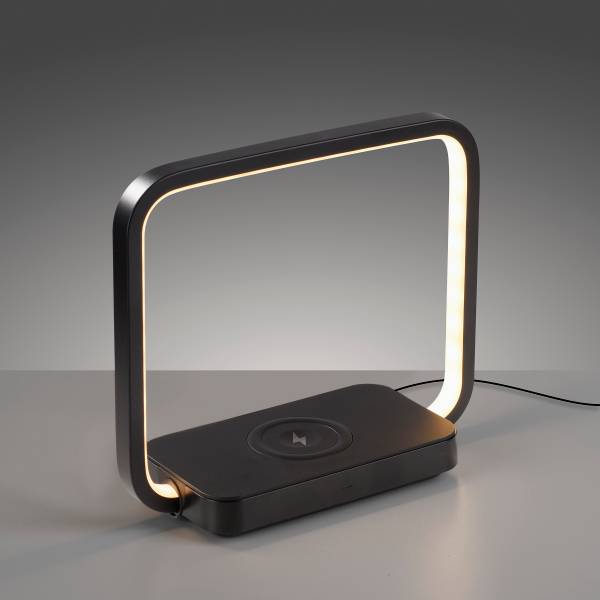 LED-Tischleuchte Omari Eisen / Kunststoff - Schwarz - 1-flammig