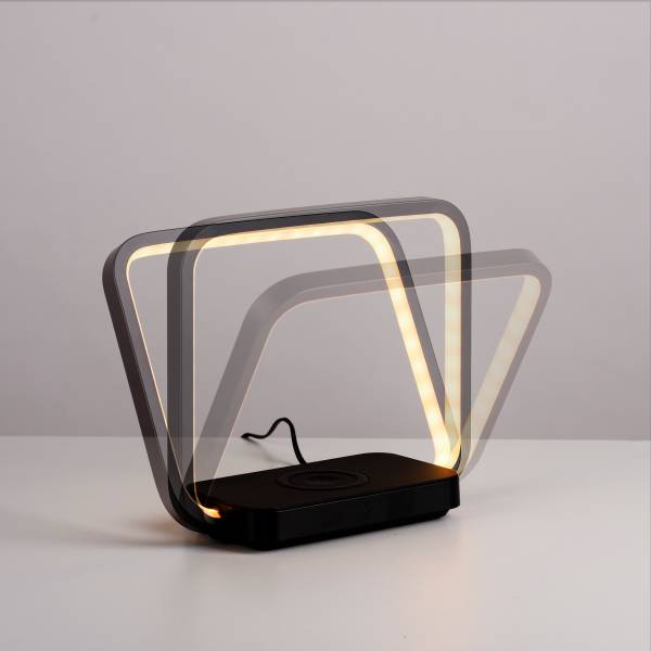 LED-Tischleuchte Omari Eisen / Kunststoff - Schwarz - 1-flammig