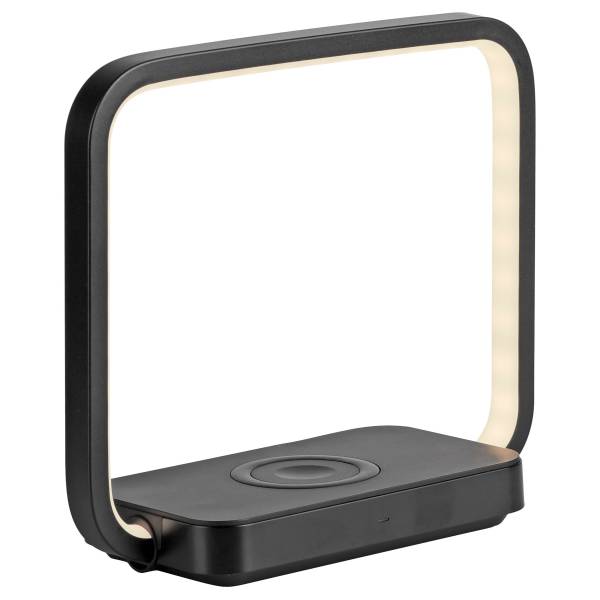 LED-Tischleuchte Omari Eisen / Kunststoff - Schwarz - 1-flammig