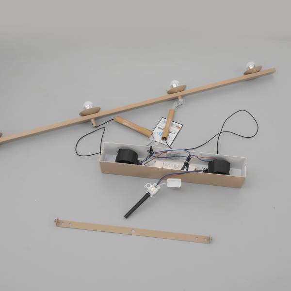 LED-Pendelleuchte Nami Typ B Eisen / Opalglas - Sand - 4-flammig
