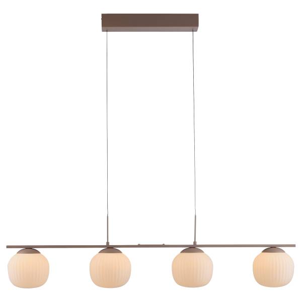 LED-Pendelleuchte Nami Typ B Eisen / Opalglas - Sand - 4-flammig