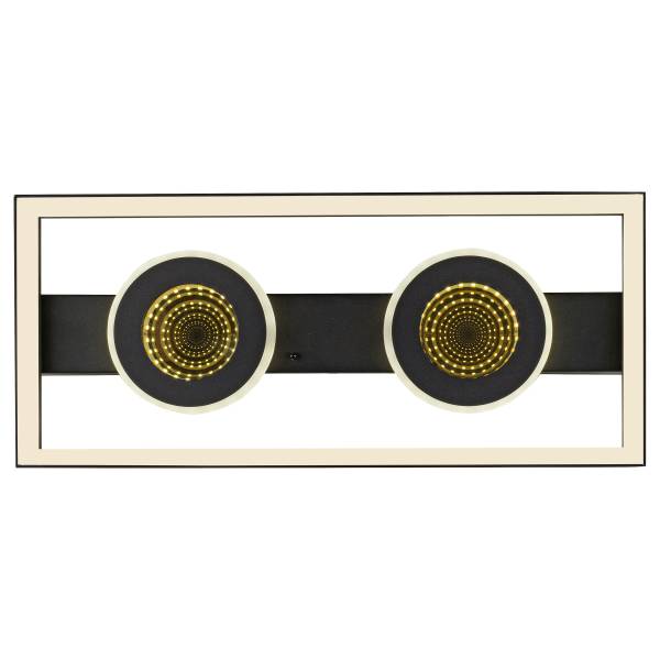 Plafonnier LED Traford Fer - Noir - Nb d'ampoules : 2