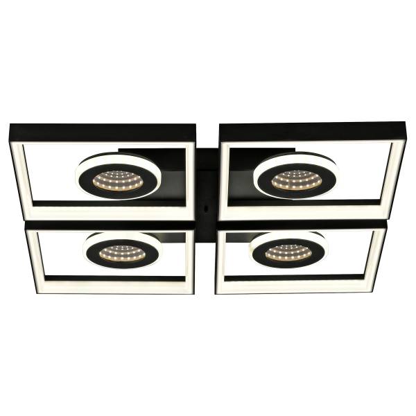 Plafonnier LED Traford Fer - Noir - Nb d'ampoules : 2
