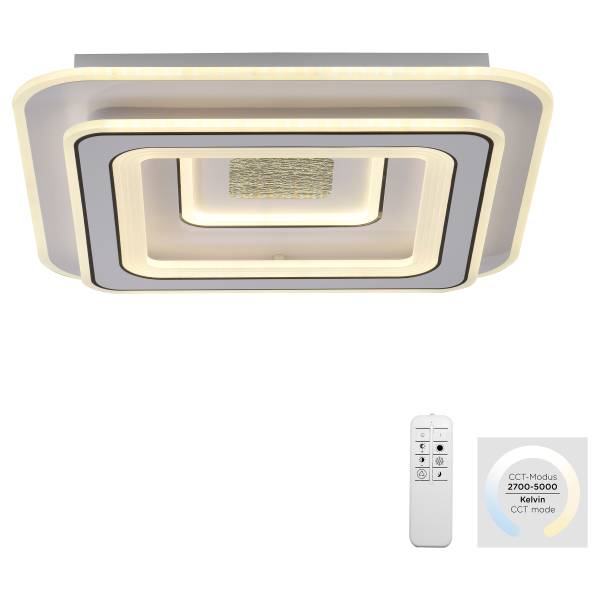 LED-Deckenleuchte Tolago Typ B Kunststoff - Weiß - 1-flammig