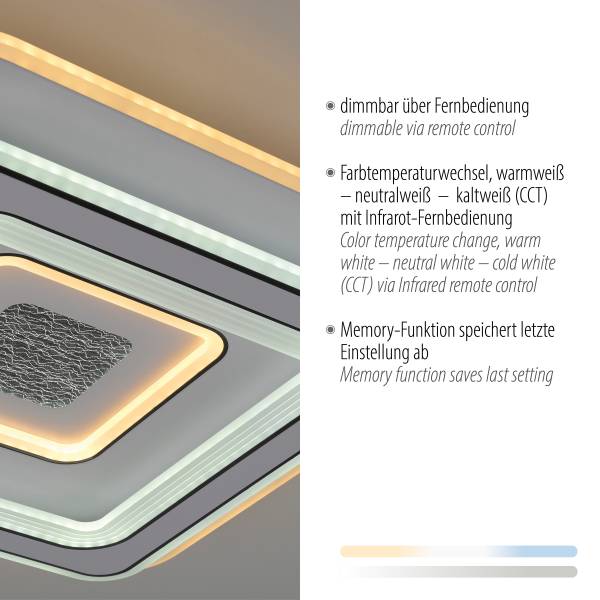 LED-Deckenleuchte Tolago Typ B Kunststoff - Weiß - 1-flammig