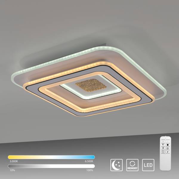 LED-Deckenleuchte Tolago Typ B Kunststoff - Weiß - 1-flammig