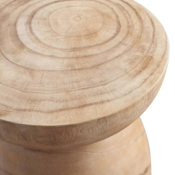 Table d'appoint Likhia en bois massif Paulownia