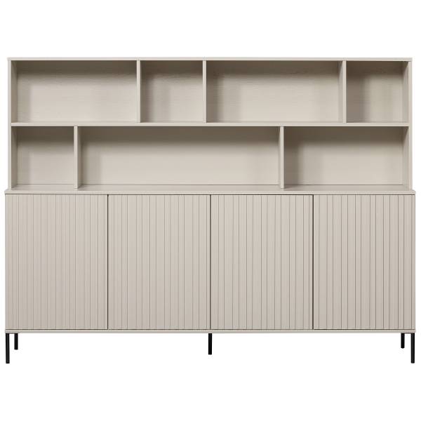 Massives Highboard New Gravure Saharagrau