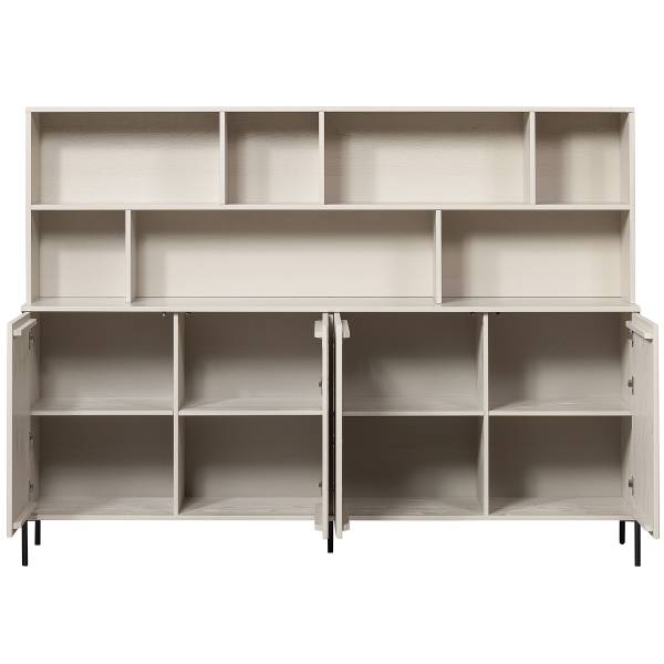 Massives Highboard New Gravure Saharagrau