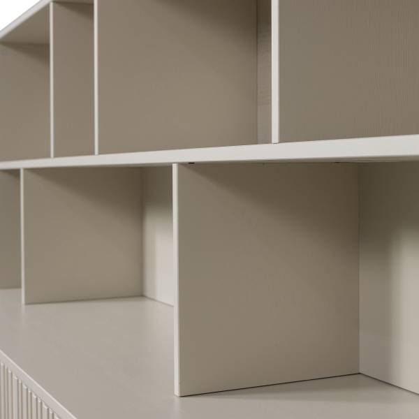 Massives Highboard New Gravure Saharagrau