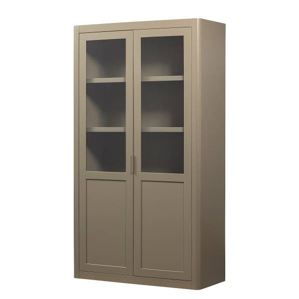 Massiver Vitrinenschrank Gunnar Schlamm