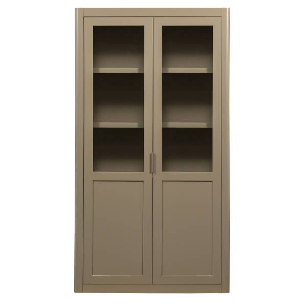 Massiver Vitrinenschrank Gunnar Schlamm