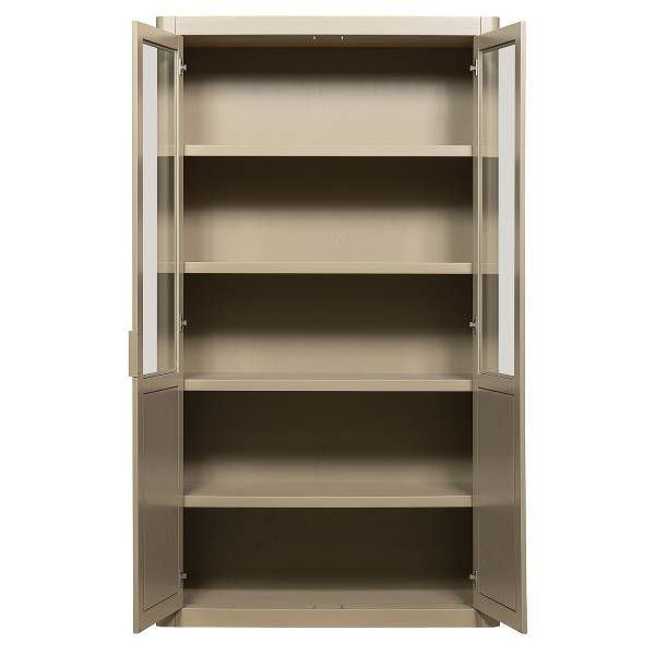 Massiver Vitrinenschrank Gunnar Schlamm