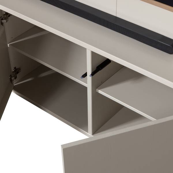 Massiver TV-Schrank Meggy Saharagrau