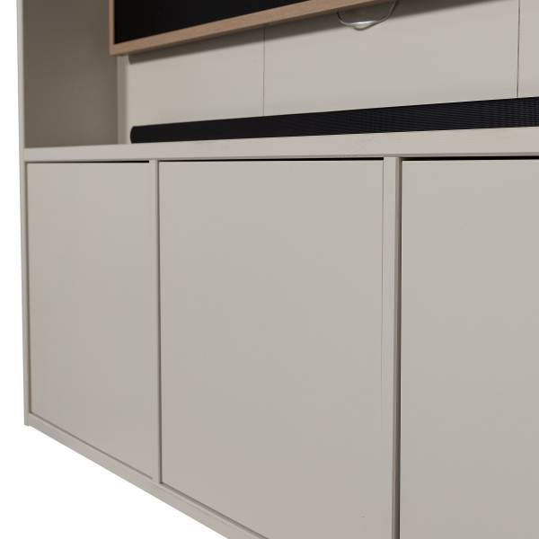 Massiver TV-Schrank Meggy Saharagrau