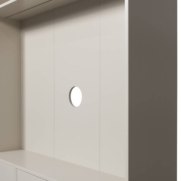 Massiver TV-Schrank Meggy Saharagrau