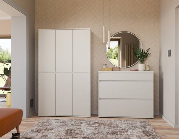 Schuhschrank Brayu Kaschmir - Breite: 112 cm