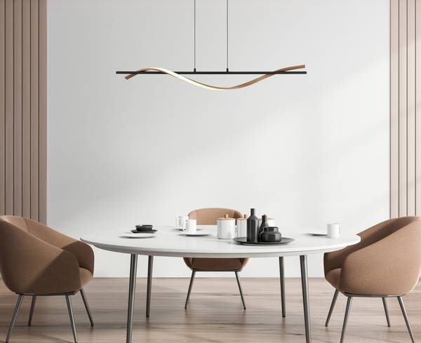 LED-Pendelleuchte Watkins Eisen / Aluminium - 1-flammig
