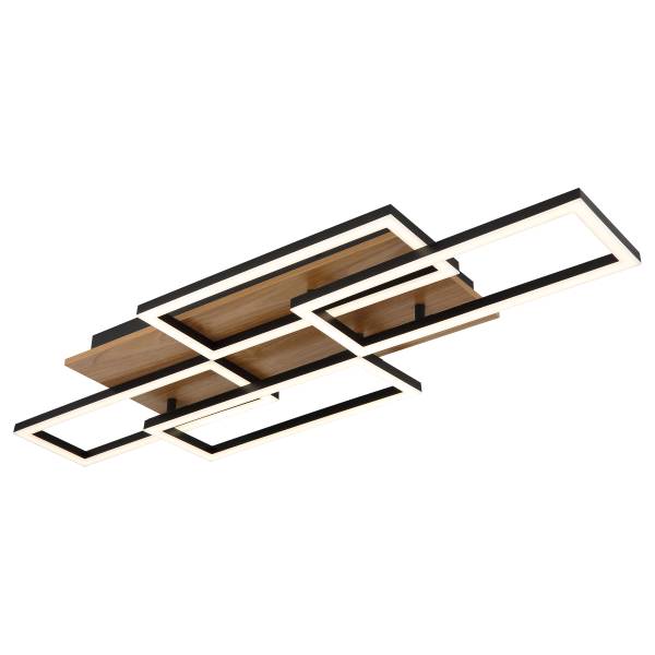 LED-Deckenleuchte Jeffry Acrylglas / Eisen - 1-flammig - Braun