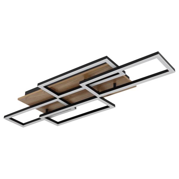 LED-Deckenleuchte Jeffry Acrylglas / Eisen - 1-flammig - Braun