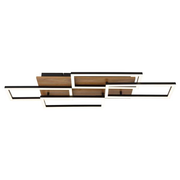 LED-Deckenleuchte Jeffry Acrylglas / Eisen - 1-flammig - Braun