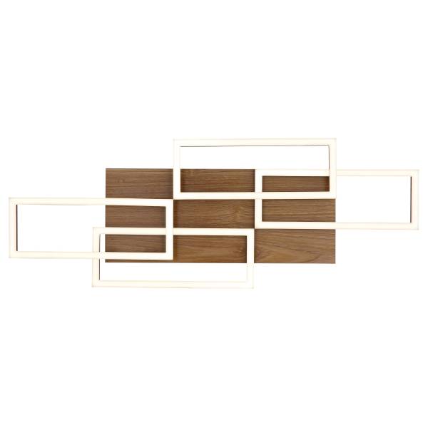 LED-Deckenleuchte Jeffry Acrylglas / Eisen - 1-flammig - Braun