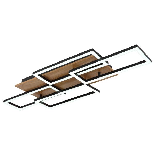 LED-Deckenleuchte Jeffry Acrylglas / Eisen - 1-flammig - Braun